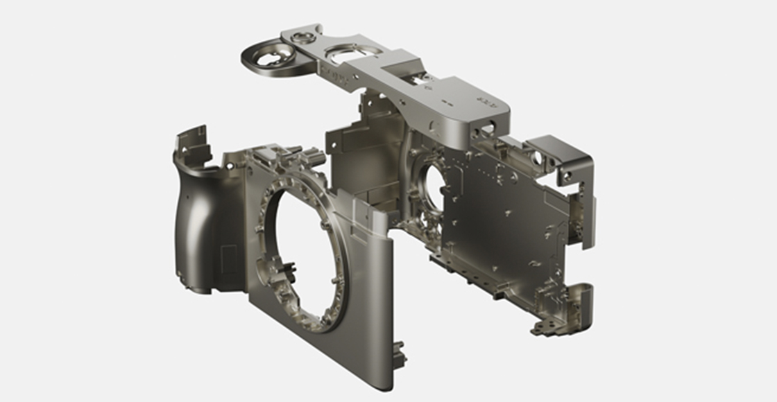 Απεικόνιση που δείχνει την ανεπτυγμένη όψη εξαρτημάτων πλαισίου κράματος μαγνησίου