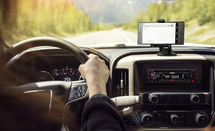 Εικόνα ενός smartphone που εμφανίζει έναν ψηφιακό ισοσταθμιστή 10 ζωνών